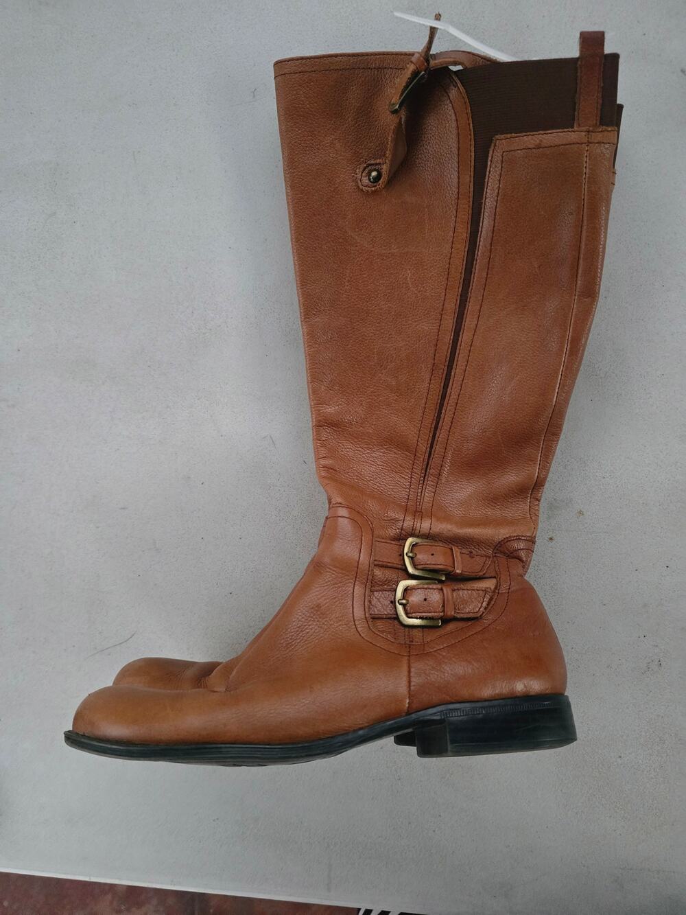 Naturalizer Johanna Brown Leather Wide Calf Riding Boots - Women's Size 9.5